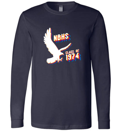 BLACK HAWKS! - Vintage 1974 Reunion Gear - Concept 001 Long Sleeve Unisex, Modern Sports Logo