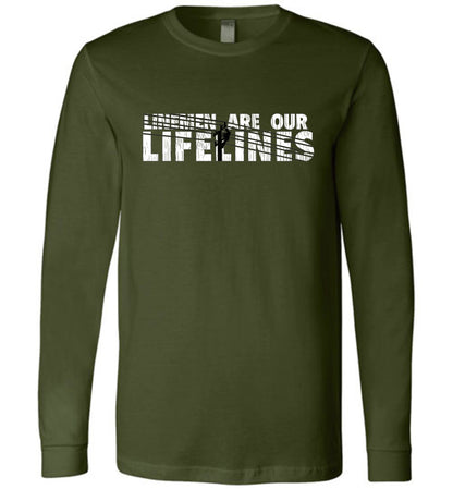 LINEMEN ARE OUR LIFELINES! - LONG SLEEVE TEE