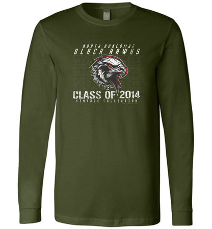 BLACK HAWKS! - Vintage 2014 Reunion Gear - Concept 001 Long Sleeve Unisex, Modern Sports Logo