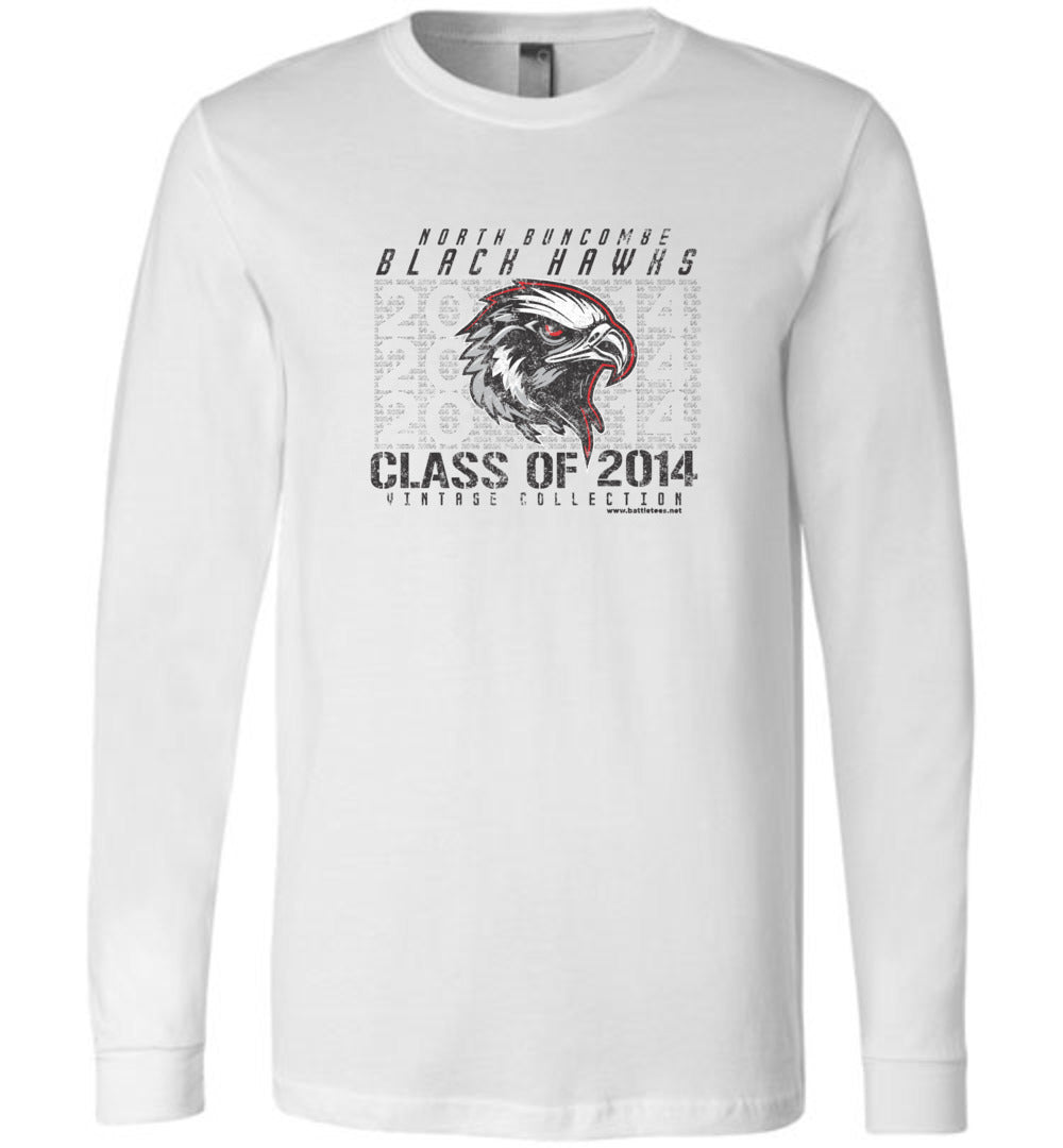 BLACK HAWKS! - Vintage 2014 Reunion Gear - Concept 001 Long Sleeve Unisex, Modern Sports Logo