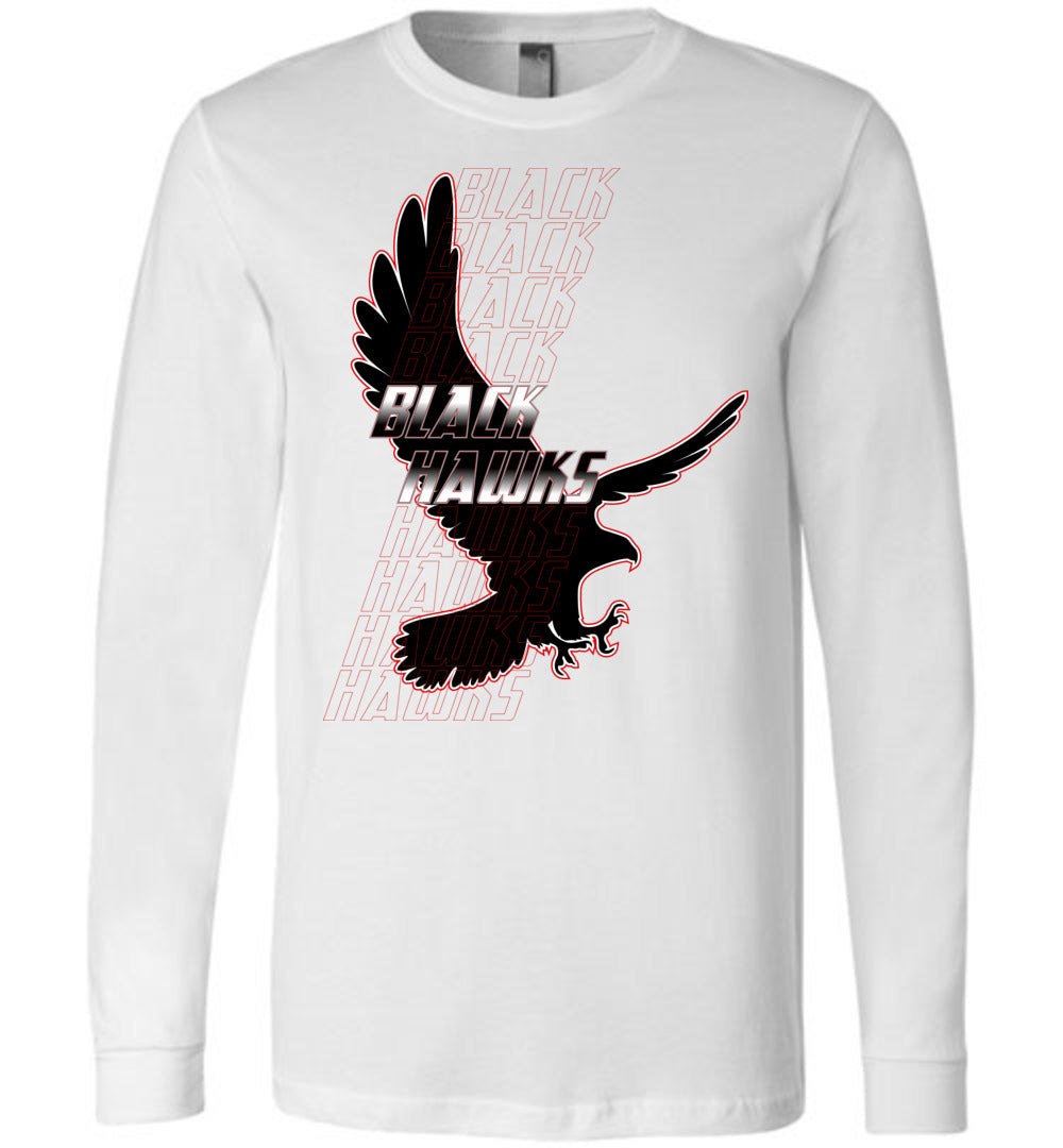 BLACK HAWKS! - Official Gear - Type 7 Long Sleeve Unisex, Modern Sports Logo