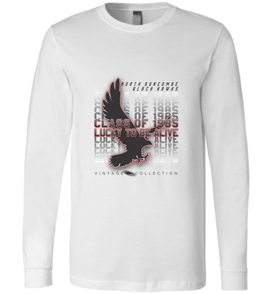 BLACK HAWKS! - Vintage 1985 Reunion Gear - Concept 001 Long Sleeve Unisex, Modern Sports Logo