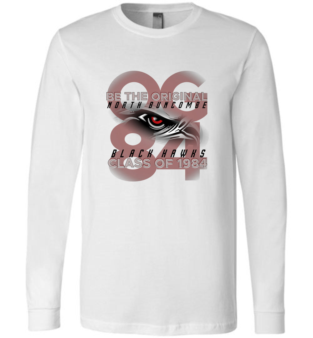 BLACK HAWKS! - Vintage 1984 Reunion Gear - Concept 001 Long Sleeve Unisex, Modern Sports Logo