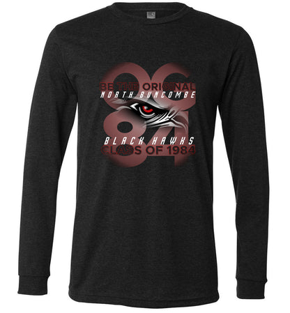 BLACK HAWKS! - Vintage 1984 Reunion Gear - Concept 001 Long Sleeve Unisex, Modern Sports Logo