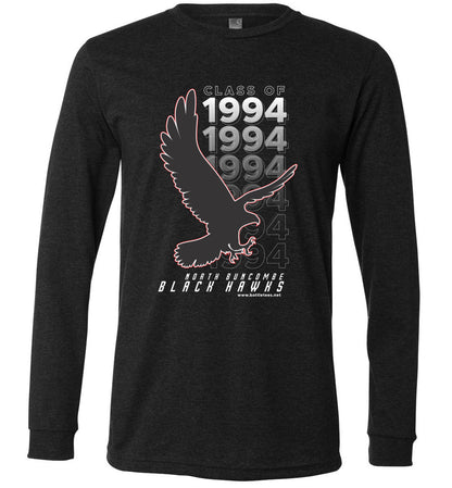 BLACK HAWKS! - Vintage 1994 Reunion Gear - Concept 001 Long Sleeve Unisex, Modern Sports Logo