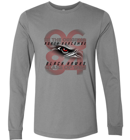 BLACK HAWKS! - Vintage 1984 Reunion Gear - Concept 001 Long Sleeve Unisex, Modern Sports Logo