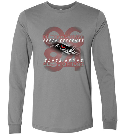 BLACK HAWKS! - Vintage 1984 Reunion Gear - Concept 001 Long Sleeve Unisex, Modern Sports Logo