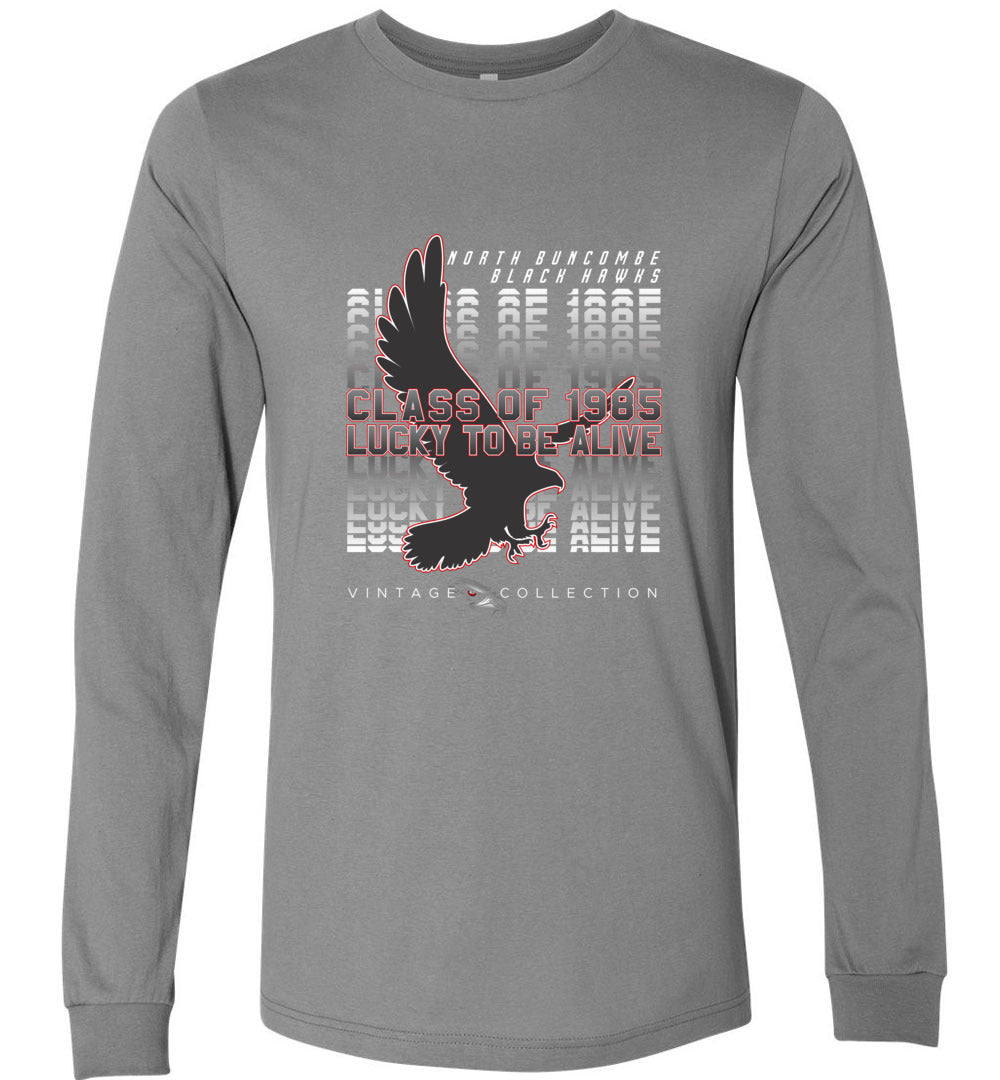 BLACK HAWKS! - Vintage 1985 Reunion Gear - Concept 001 Long Sleeve Unisex, Modern Sports Logo