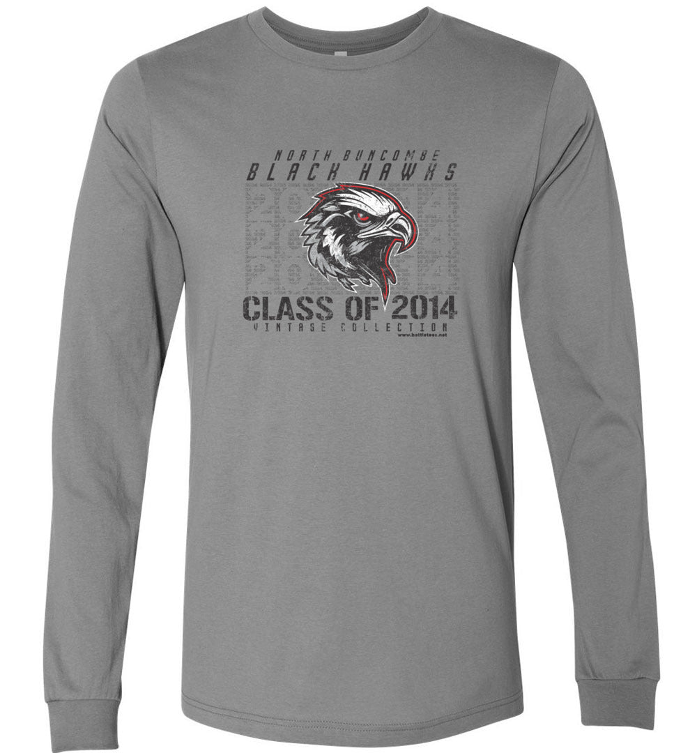 BLACK HAWKS! - Vintage 2014 Reunion Gear - Concept 001 Long Sleeve Unisex, Modern Sports Logo