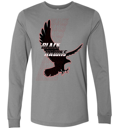 BLACK HAWKS! - Official Gear - Type 7 Long Sleeve Unisex, Modern Sports Logo