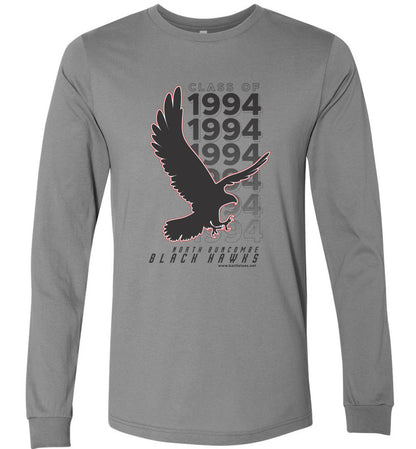 BLACK HAWKS! - Vintage 1994 Reunion Gear - Concept 001 Long Sleeve Unisex, Modern Sports Logo