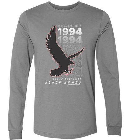 BLACK HAWKS! - Vintage 1994 Reunion Gear - Concept 001 Long Sleeve Unisex, Modern Sports Logo