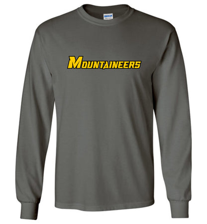 GO MOUNTAINEERS!! - Long Sleeve Unisex, Modern Sports Logo