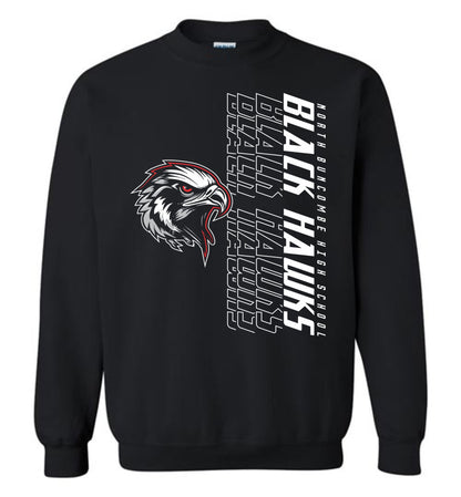 BLACK HAWKS! - Official Gear - Type 14 Sweatshirt, Modern Sports Logo