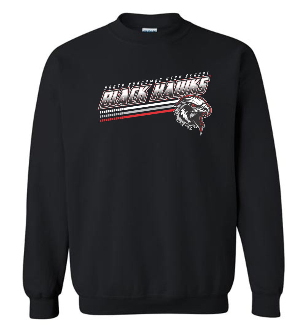 BLACK HAWKS! - Official Gear - Type 13 Sweatshirt, Modern Sports Logo