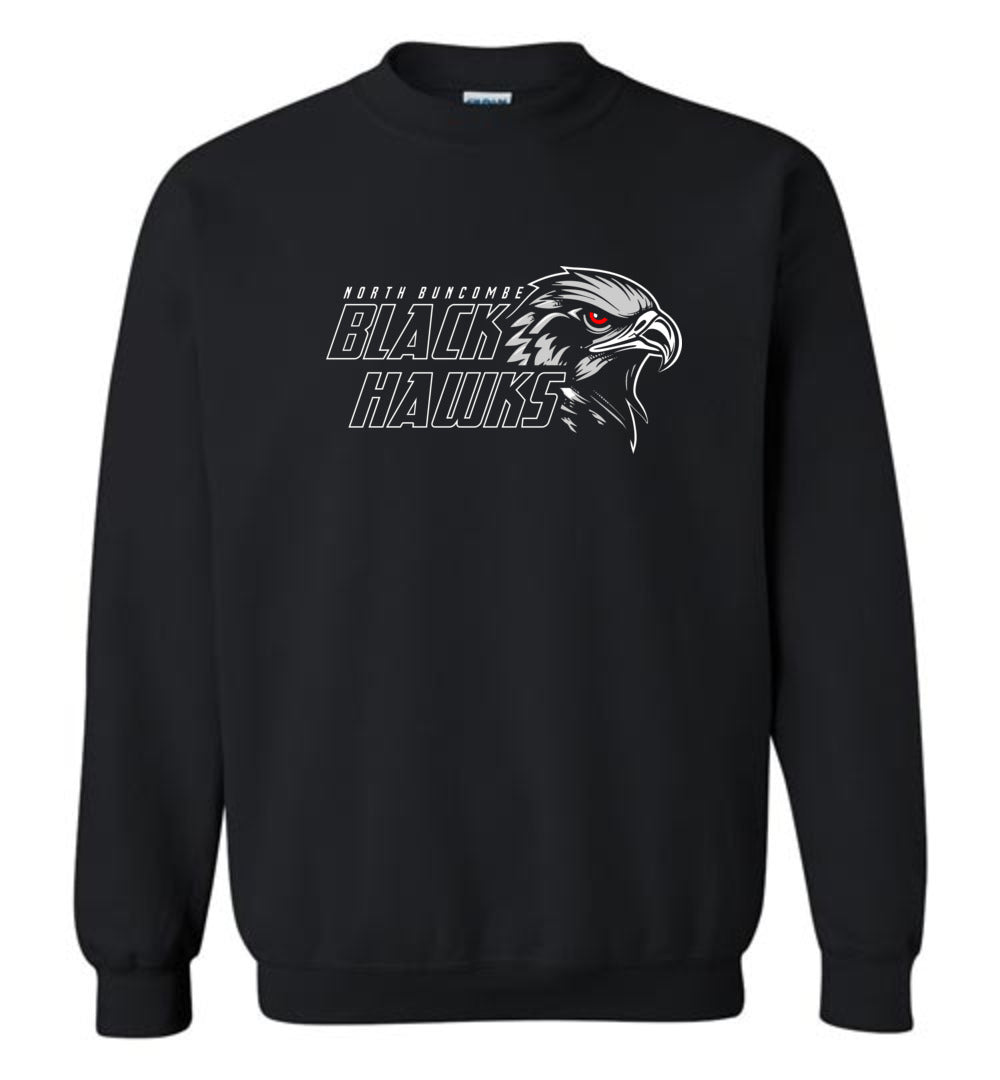 BLACK HAWKS! - Official Gear - Type 11 Sweatshirt, Modern Sports Logo