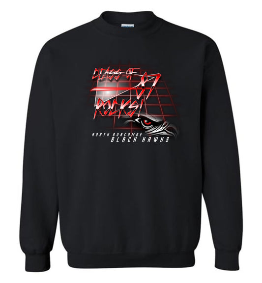 BLACK HAWKS! - Vintage 1987 Reunion Gear - Concept 001 Sweatshirt, Modern Sports Logo