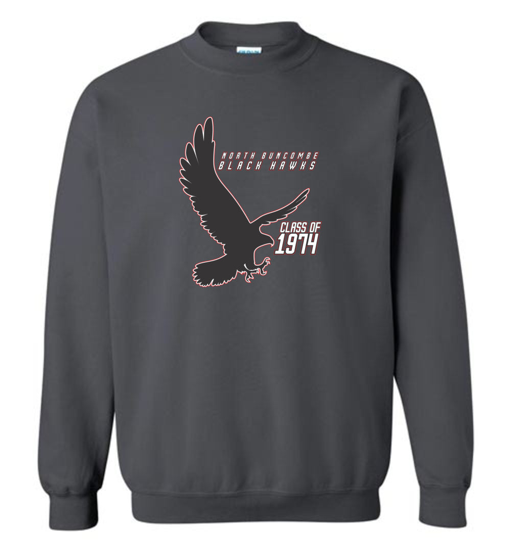 BLACK HAWKS! - Vintage 1974 Reunion Gear - Concept 002 Sweatshirt, Modern Sports Logo