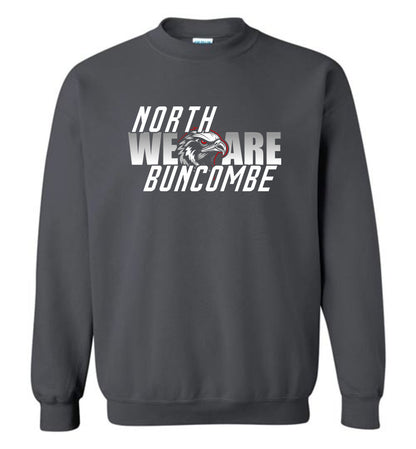 WE ARE NORTH BUNCOMBE! - Official Black Hawks Sweatshirt! (Dark fabric)