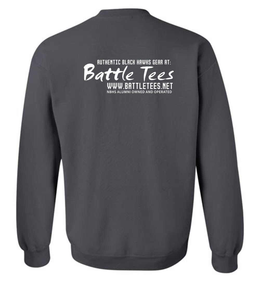 WE ARE NORTH BUNCOMBE! - Official Black Hawks Sweatshirt! (Dark fabric)