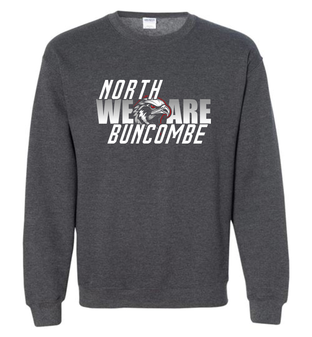 WE ARE NORTH BUNCOMBE! - Official Black Hawks Sweatshirt! (Dark fabric)