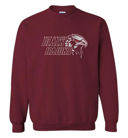 BLACK HAWKS! - Official Gear - Type 11 Sweatshirt, Modern Sports Logo