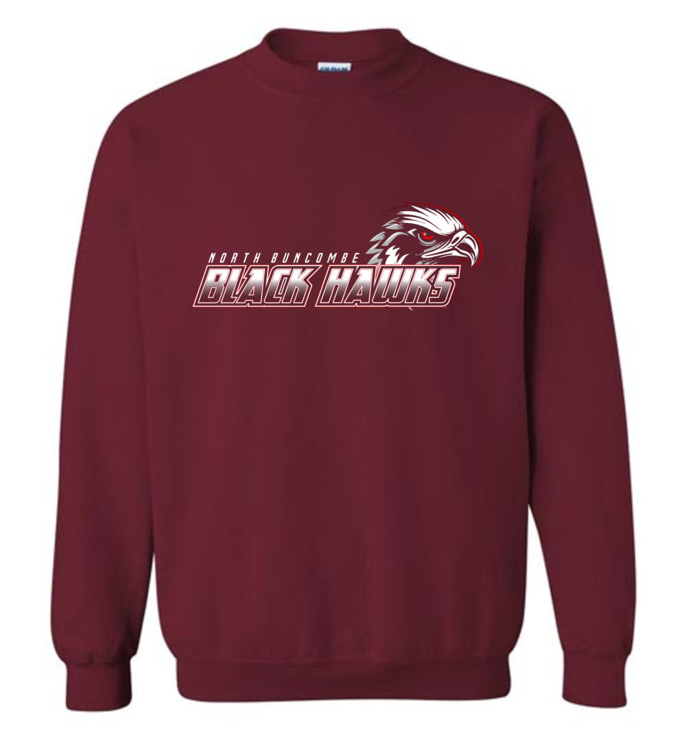 BLACK HAWKS! - Official Gear - Type 2 Sweatshirt, Modern Sports Logo