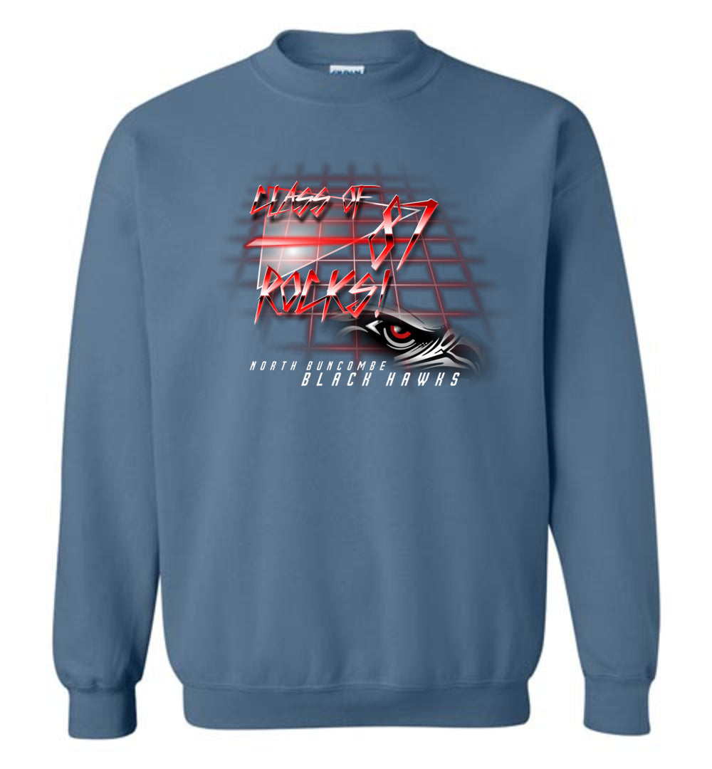 BLACK HAWKS! - Vintage 1987 Reunion Gear - Concept 001 Sweatshirt, Modern Sports Logo