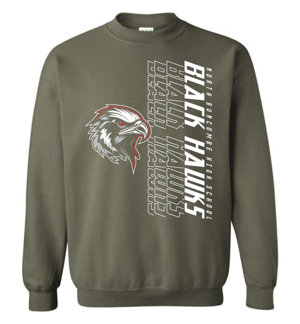 BLACK HAWKS! - Official Gear - Type 14 Sweatshirt, Modern Sports Logo