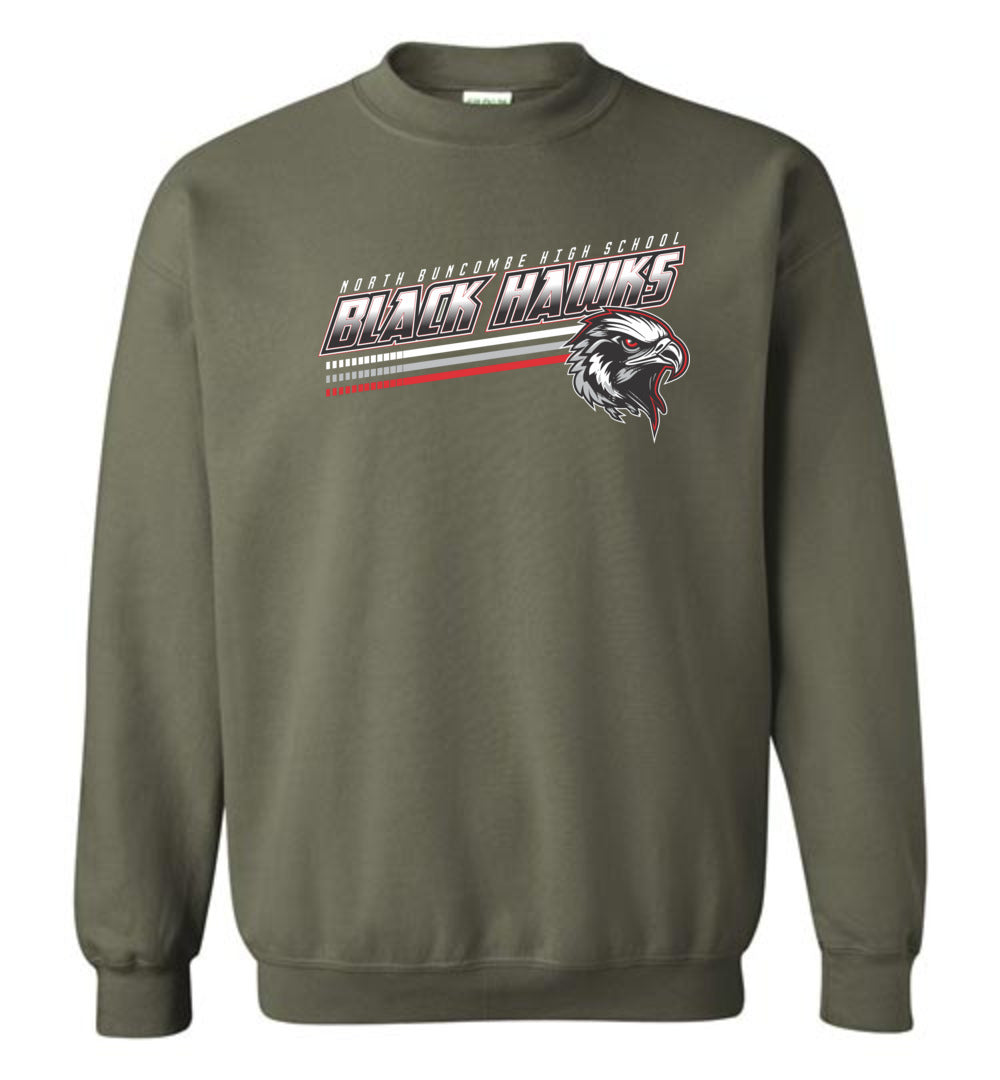 BLACK HAWKS! - Official Gear - Type 13 Sweatshirt, Modern Sports Logo