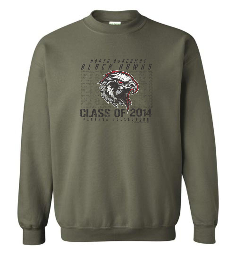 BLACK HAWKS! - Vintage 2014 Reunion Gear - Concept 001 Sweatshirt, Modern Sports Logo