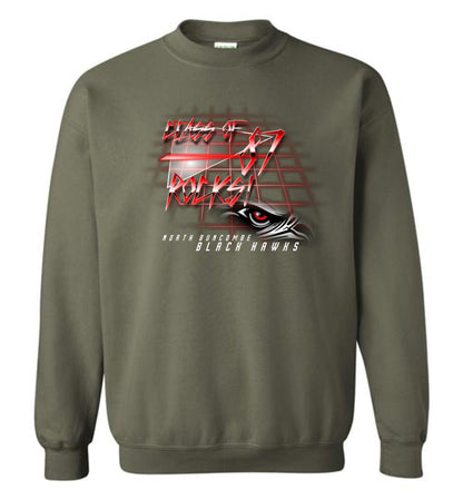 BLACK HAWKS! - Vintage 1987 Reunion Gear - Concept 001 Sweatshirt, Modern Sports Logo