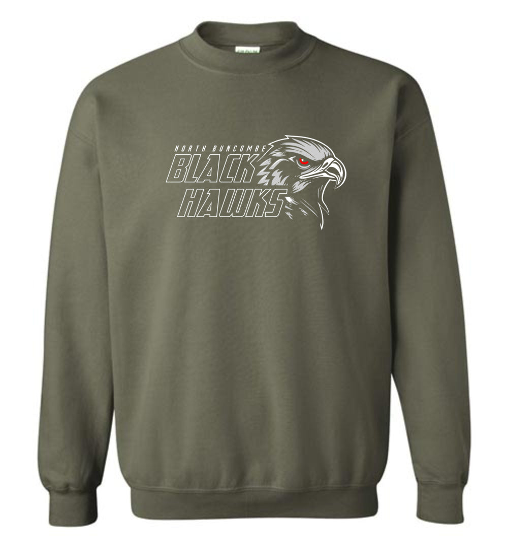 BLACK HAWKS! - Official Gear - Type 11 Sweatshirt, Modern Sports Logo