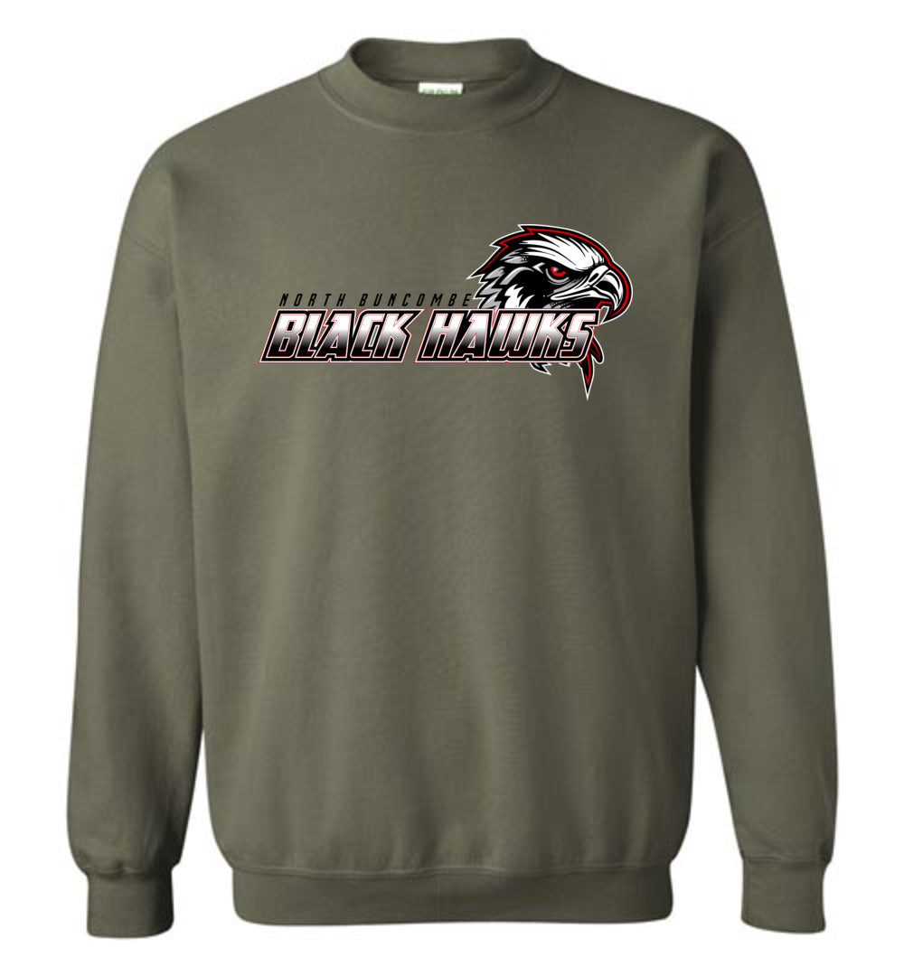 BLACK HAWKS! - Official Gear - Type 2 Sweatshirt, Modern Sports Logo