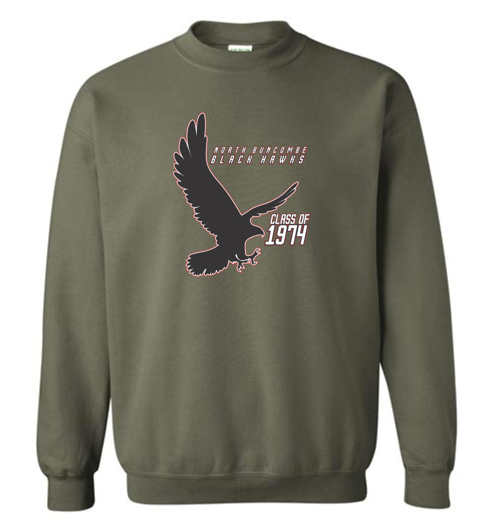 BLACK HAWKS! - Vintage 1974 Reunion Gear - Concept 002 Sweatshirt, Modern Sports Logo