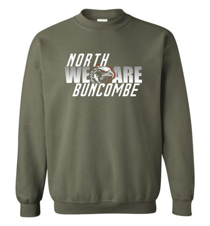 WE ARE NORTH BUNCOMBE! - Official Black Hawks Sweatshirt! (Dark fabric)