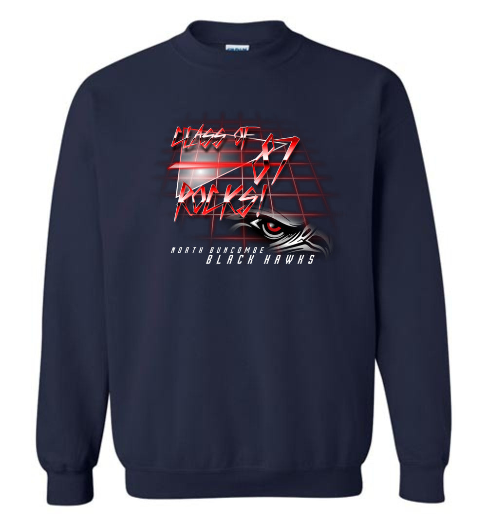 BLACK HAWKS! - Vintage 1987 Reunion Gear - Concept 001 Sweatshirt, Modern Sports Logo