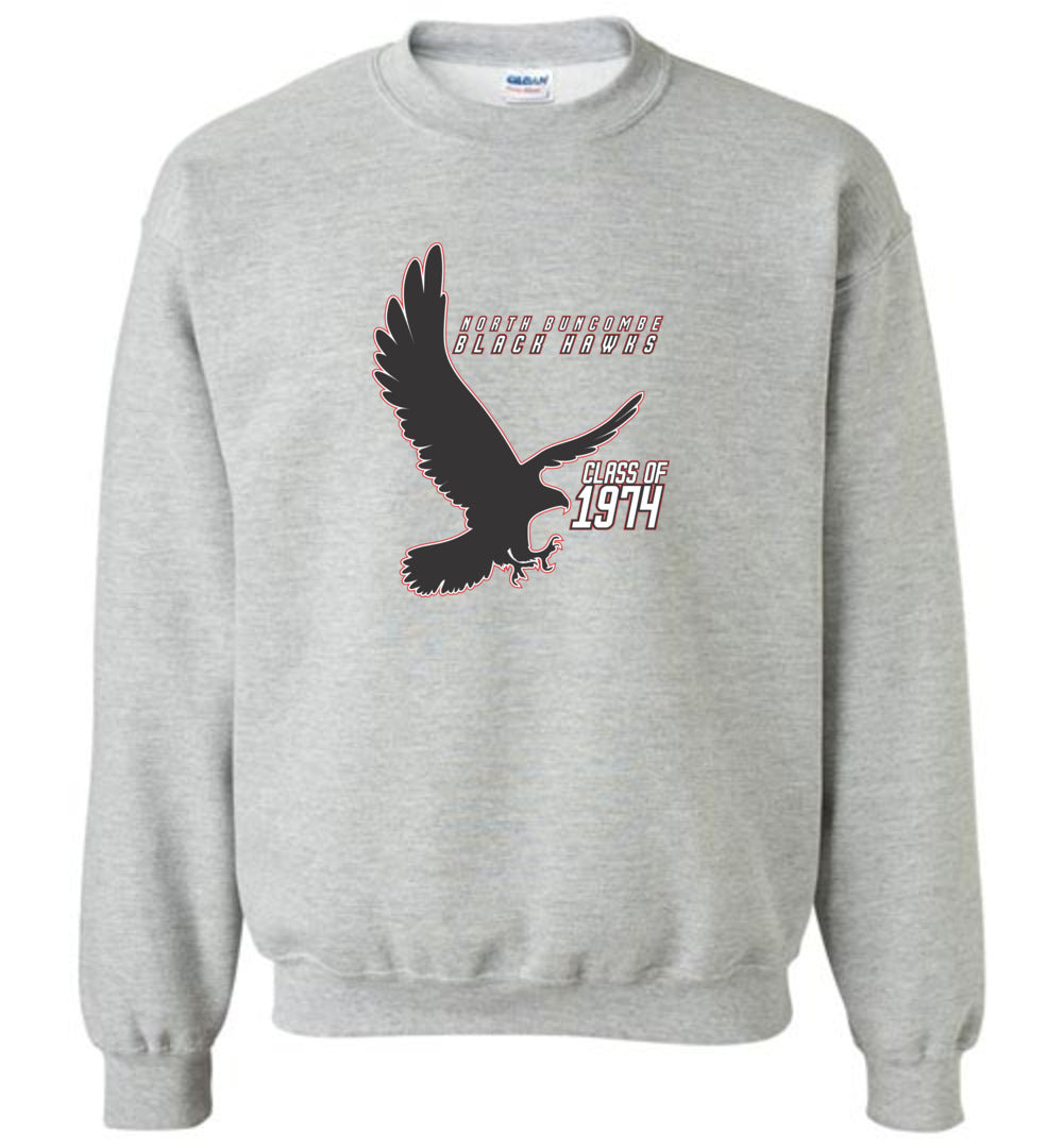 BLACK HAWKS! - Vintage 1974 Reunion Gear - Concept 002 Sweatshirt, Modern Sports Logo