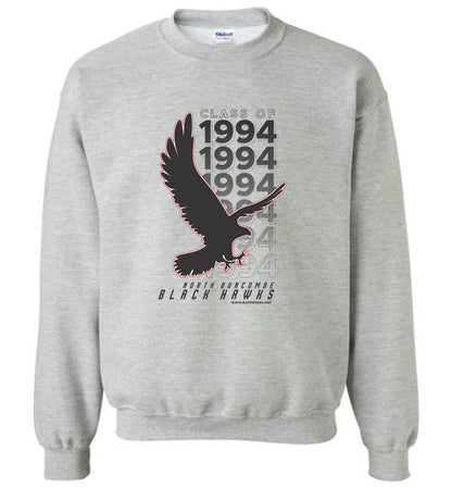 BLACK HAWKS! - Vintage 1994 Reunion Gear - Concept 001 Sweatshirt, Modern Sports Logo