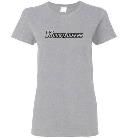 GO MOUNTAINEERS!! - Ladies short sleeve tee with modern sports logo