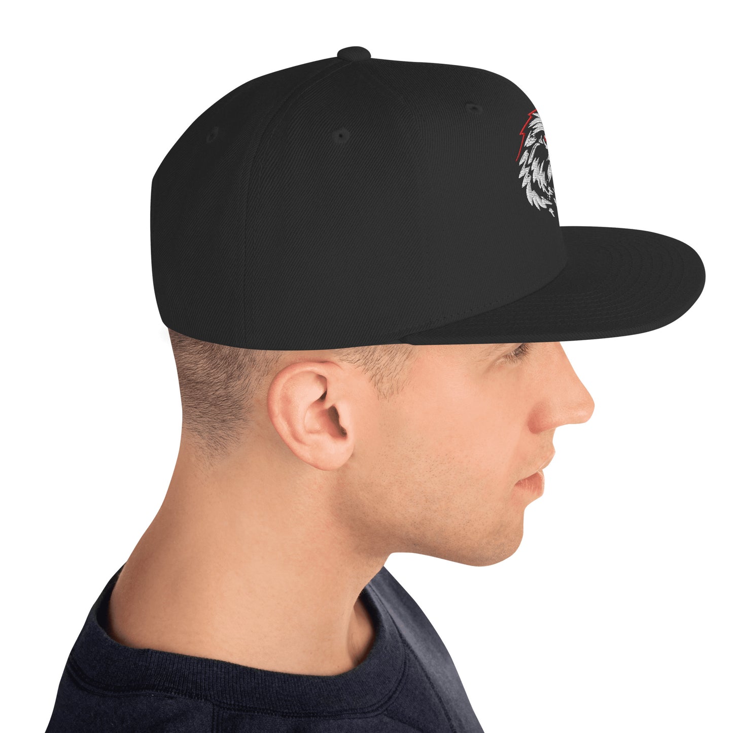 Black Hawks - Flat Brim Snapback Embroidered Hat