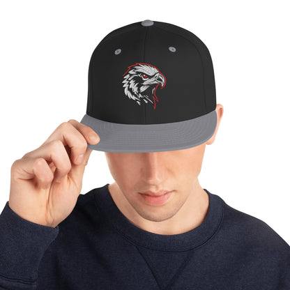 Black Hawks - Flat Brim Snapback Embroidered Hat