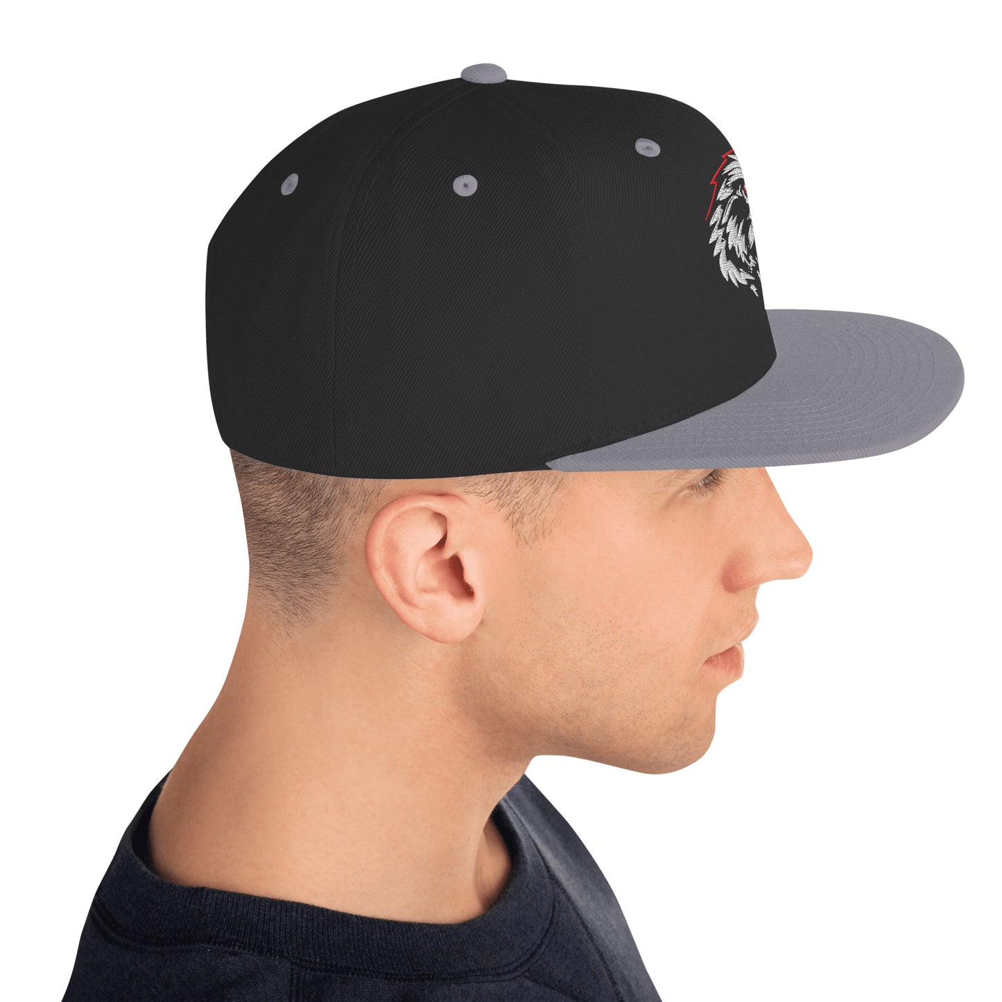 Black Hawks - Flat Brim Snapback Embroidered Hat