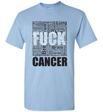 Short Sleeve T-shirts - Adult - Unisex - F**K CANCER - Word Cloud