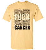 Short Sleeve T-shirts - Adult - Unisex - F**K CANCER - Word Cloud