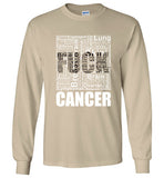 Long Sleeve T-shirts - Adult - Unisex - F**K CANCER - Word Cloud