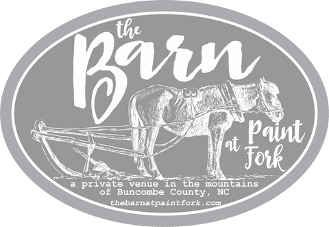 Window Decal - The Barn at Paint Fork (static cling, no adhesive)